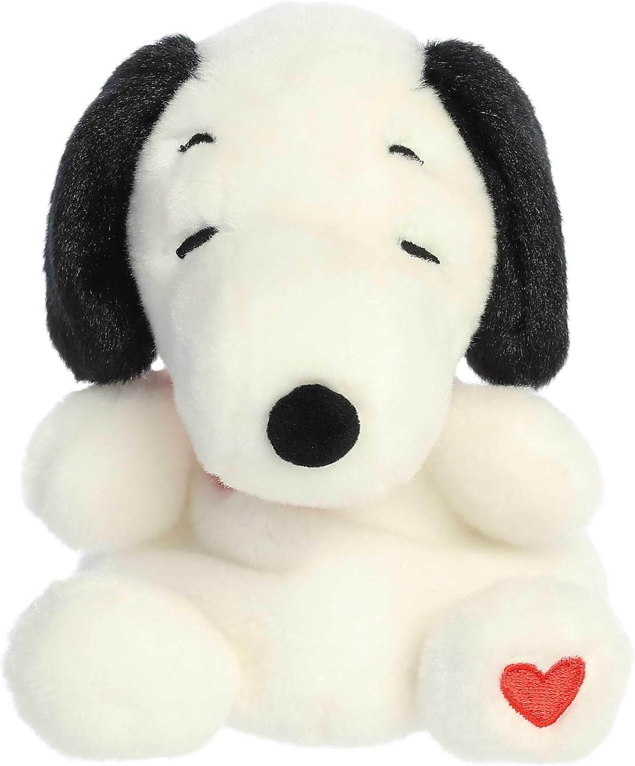 Aurora Snoopy Heart Stuffed Animal - 5 Inches White Classic