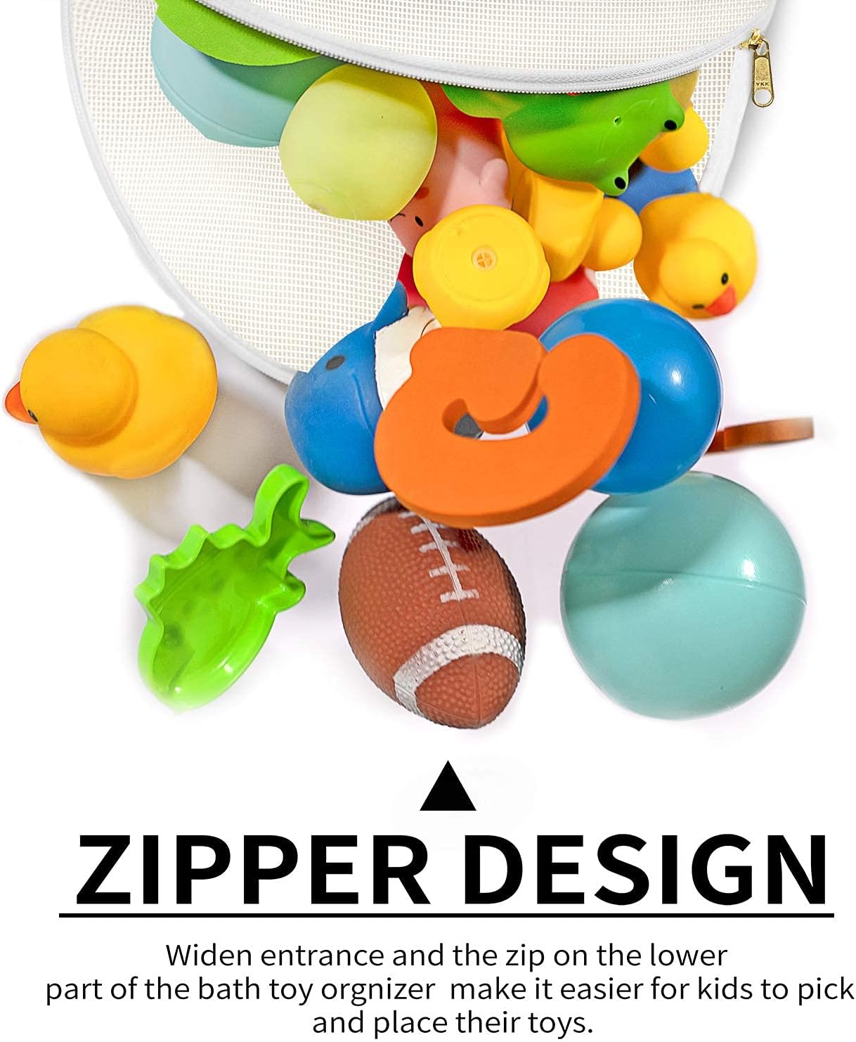 Ligereza Baby Bath Toy Organizer Large Capacity Quick Drying Mould Proof
