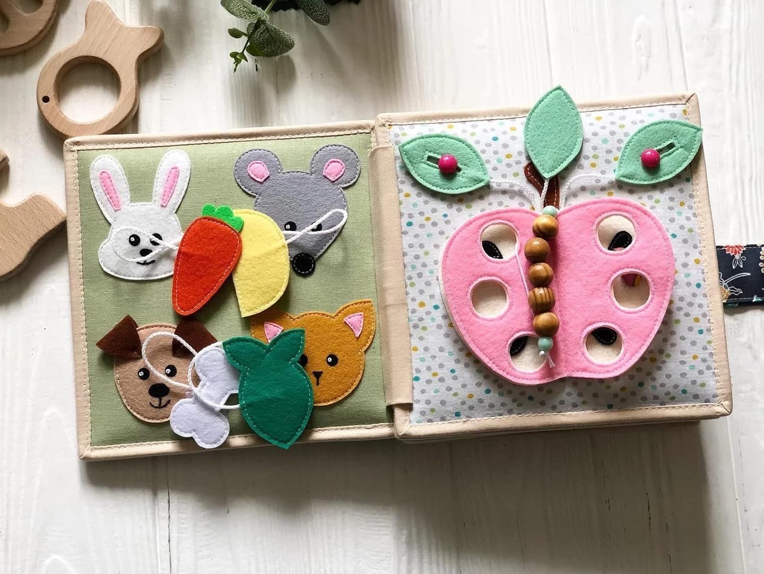Quiet Baby Felt Book with Numbers Shapes Colors
