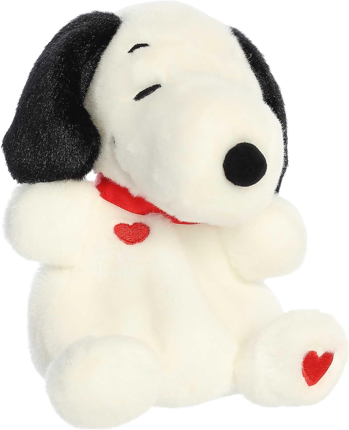 Aurora Snoopy Heart Stuffed Animal - 5 Inches White Classic