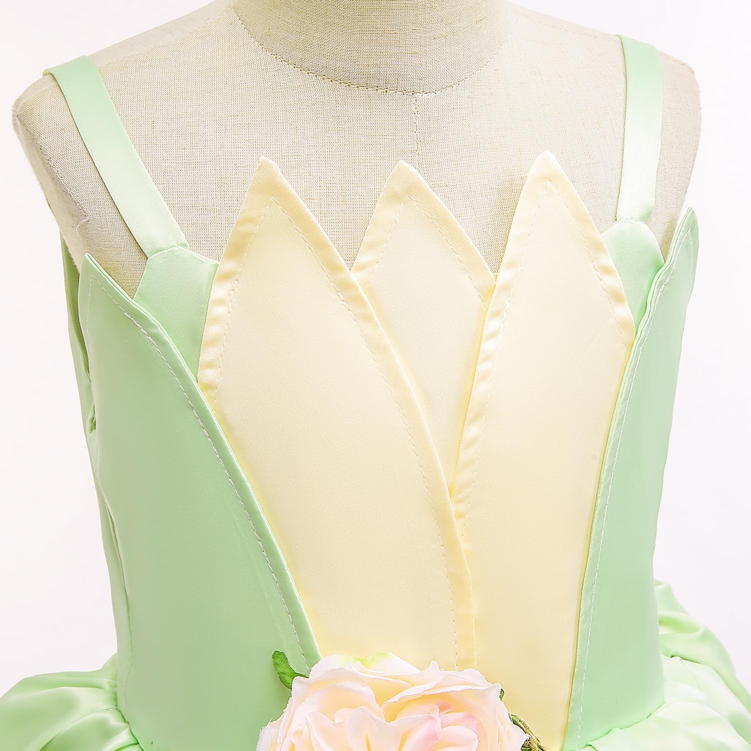 Fairy Frog Princess Dress for Girls Birthday Halloween Costume with Headband