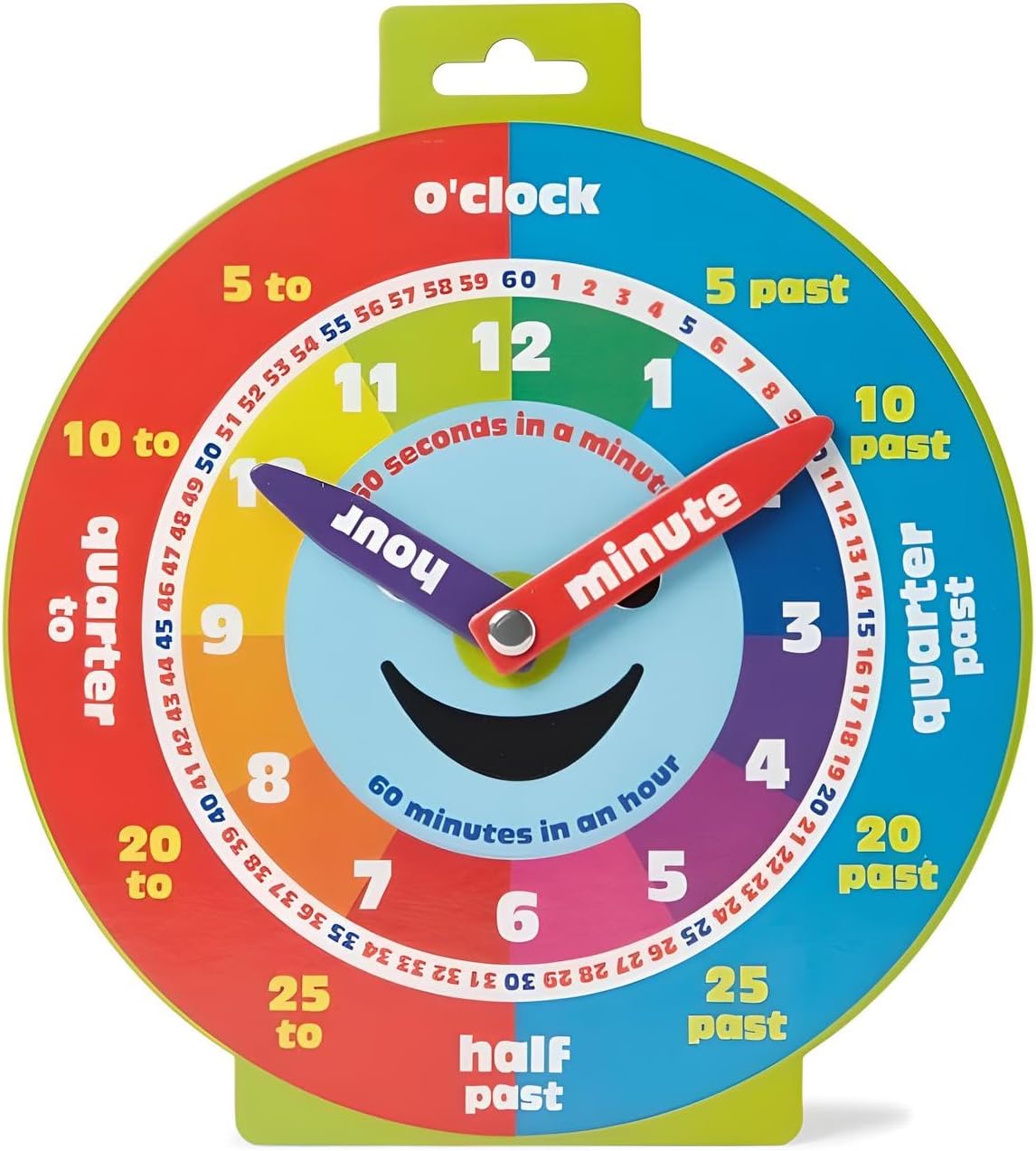 Morgans Direct Learning Clock with Smile Face and Magnetic Hands