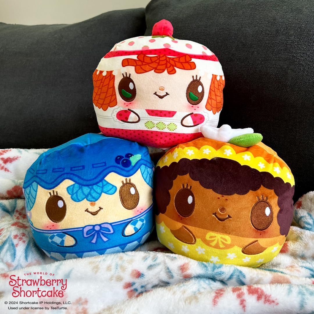 TeeTurtle Strawberry Shortcake Reversible Plushie - Cute Kawaii 6 Inch Scented Toy