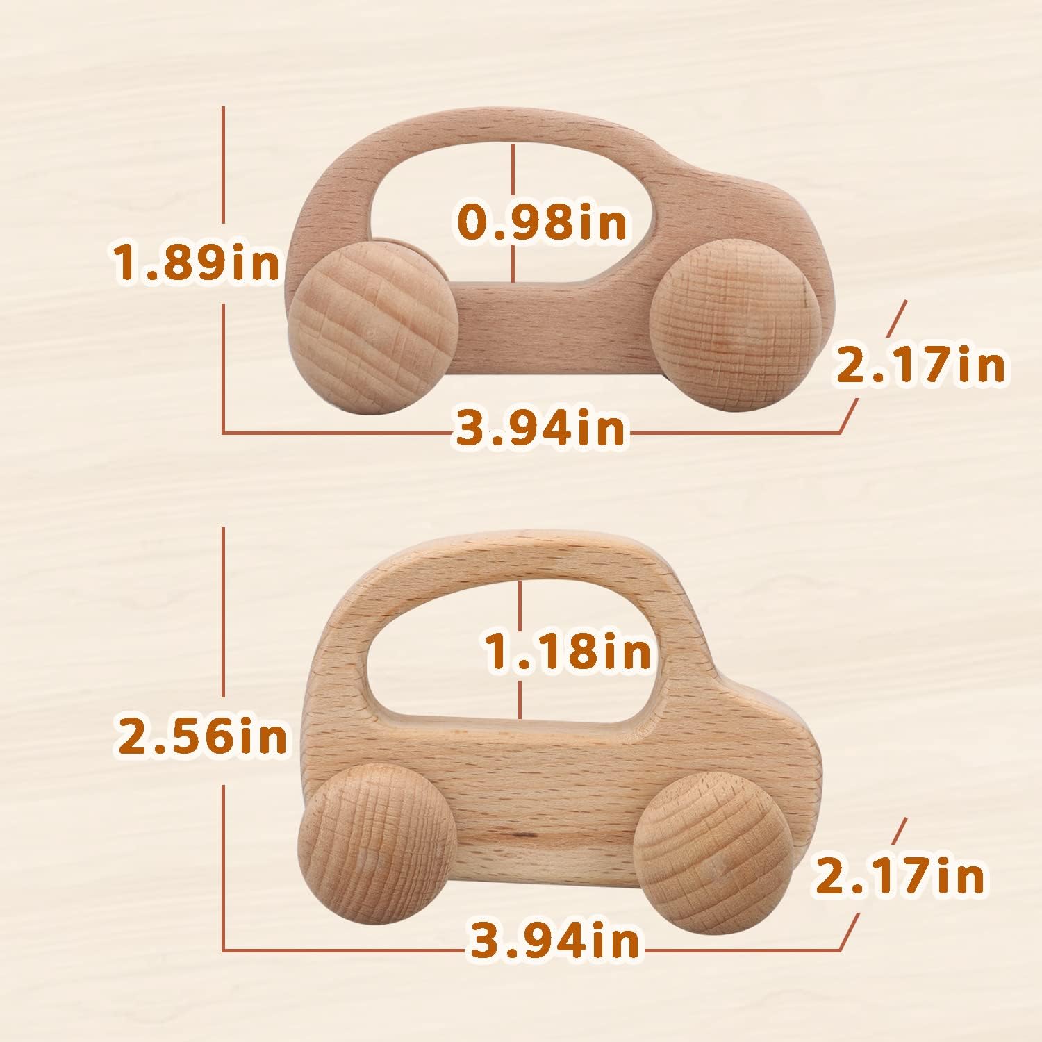 TOY Life Wooden Toy Car for Babies 0-12 Months