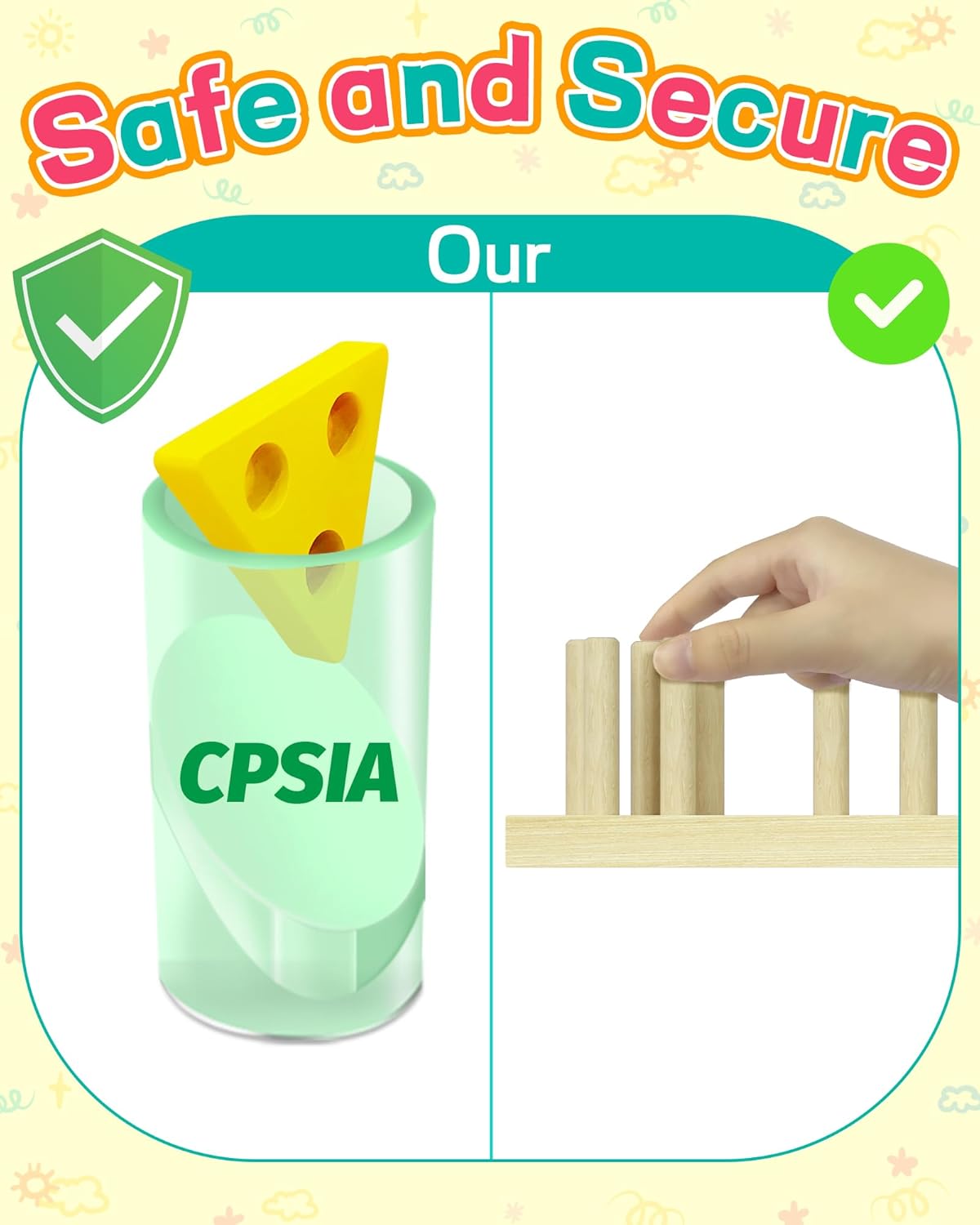 Zartores Montessori Wooden Sensory Toy Set