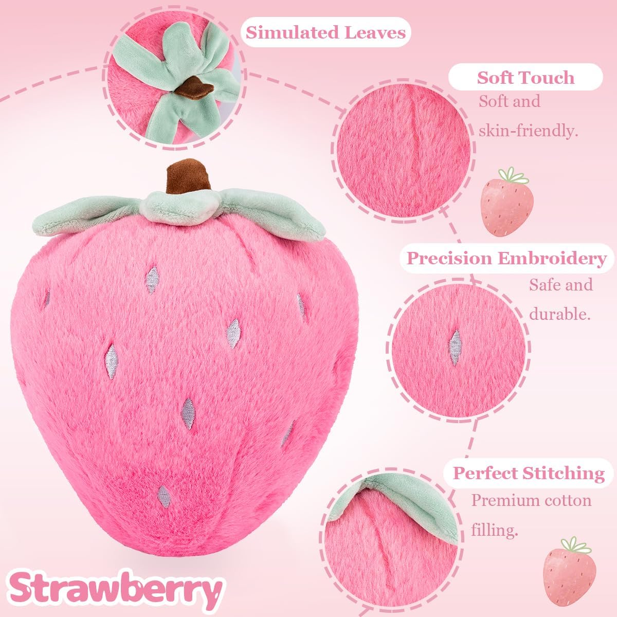 Yaafency Cute Fruit Strawberry Plush Toy