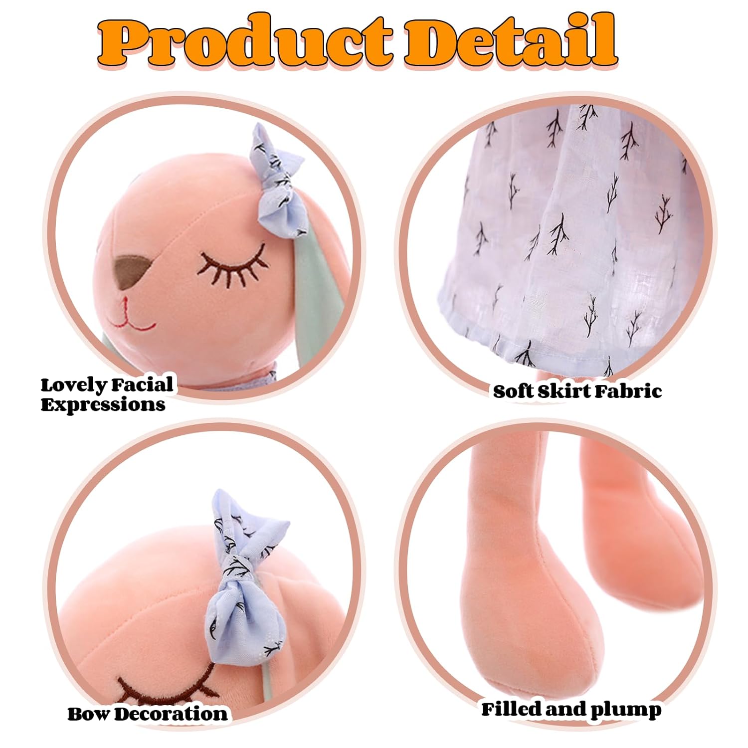 Personalized Blue Bunny Doll with Long Ears