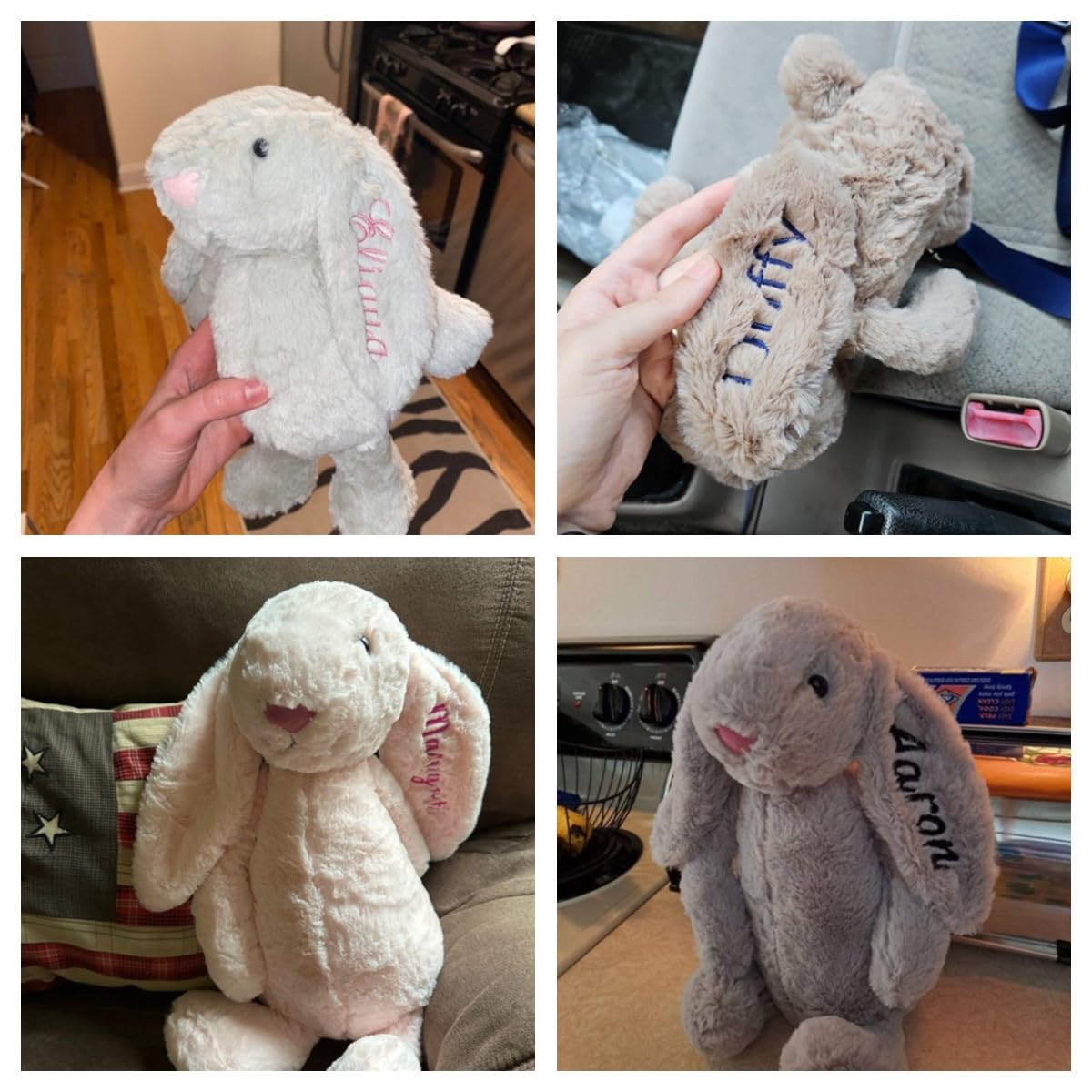 Personalized Easter Bunny Rabbit Stuffed Animal for Kids