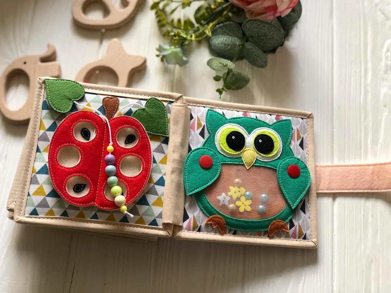Handmade Animals Quiet Baby Book for Fine Motor Skills 1