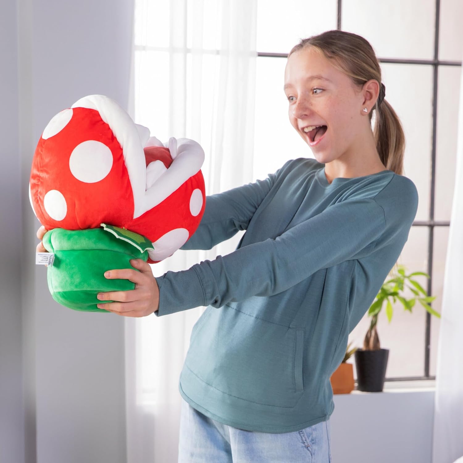 Club Mocchi Mocchi Super Mario Piranha Plant Plushie 15 Inch 1
