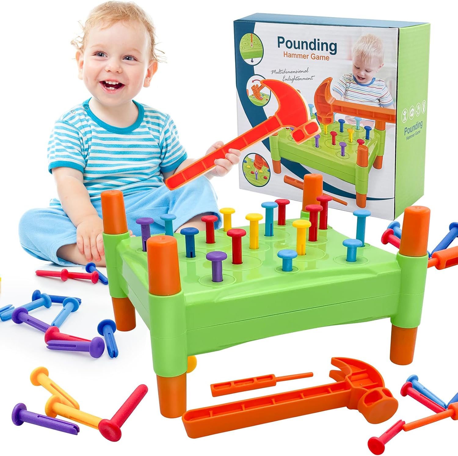 Baby Workbench Pounding Hammer Toy for Toddlers