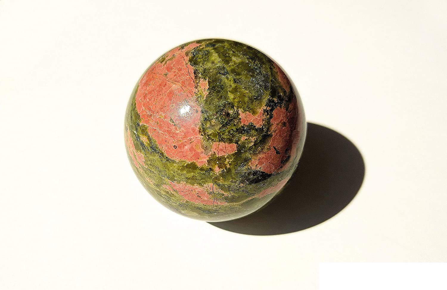 Handmade Unakite Sphere Pink Green Energy Chakra Healing