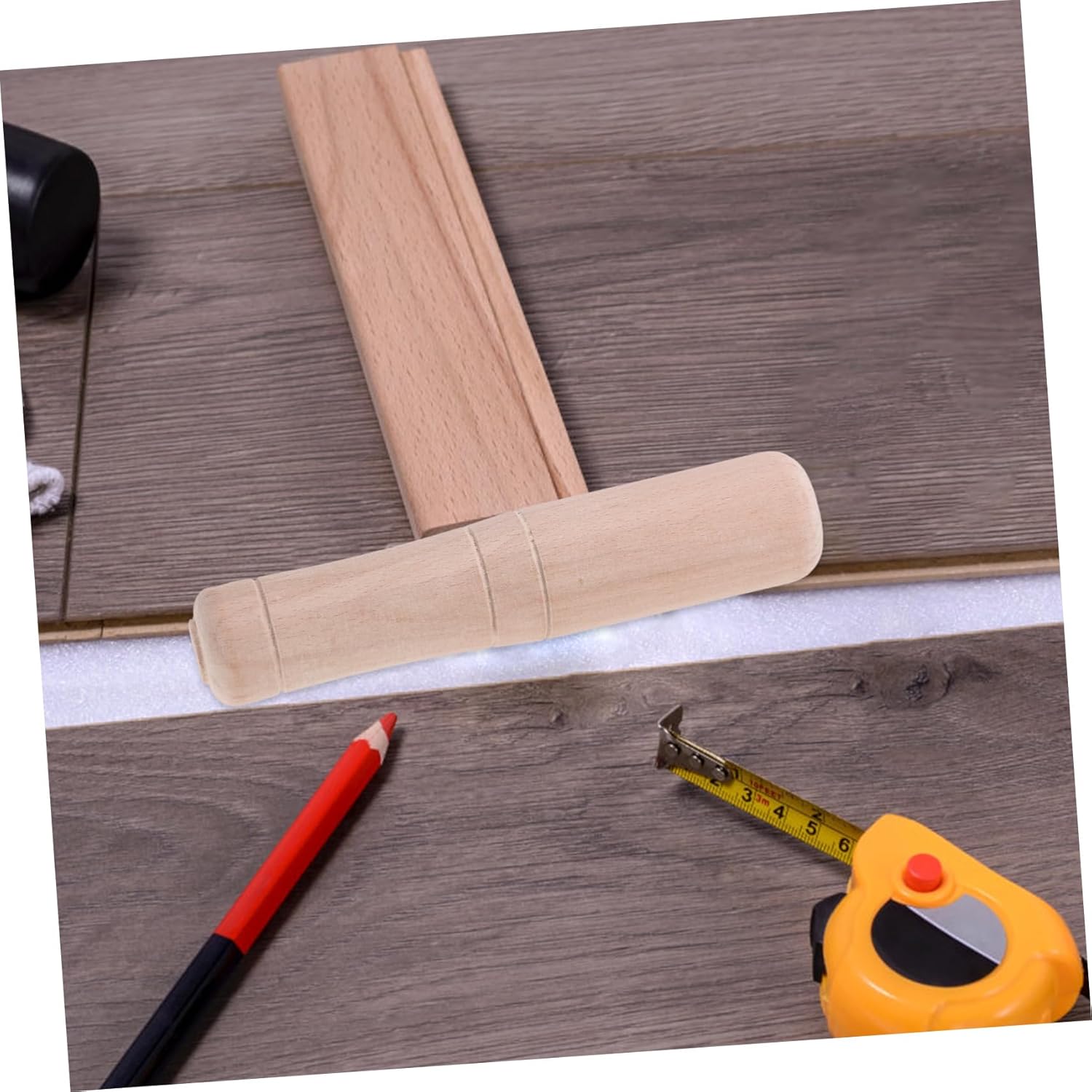 Holibanna Unique Handle Wood Hammer Toy for Kids