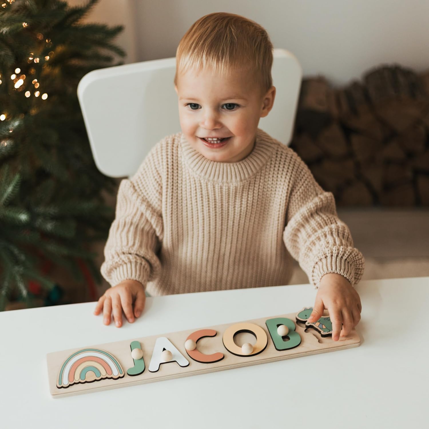 Personalized Wooden Name Puzzle for Baby Girl 1