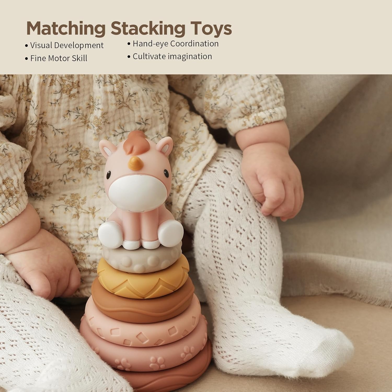 Nueplay 7 Pcs Stacking Nesting Baby Toy Set