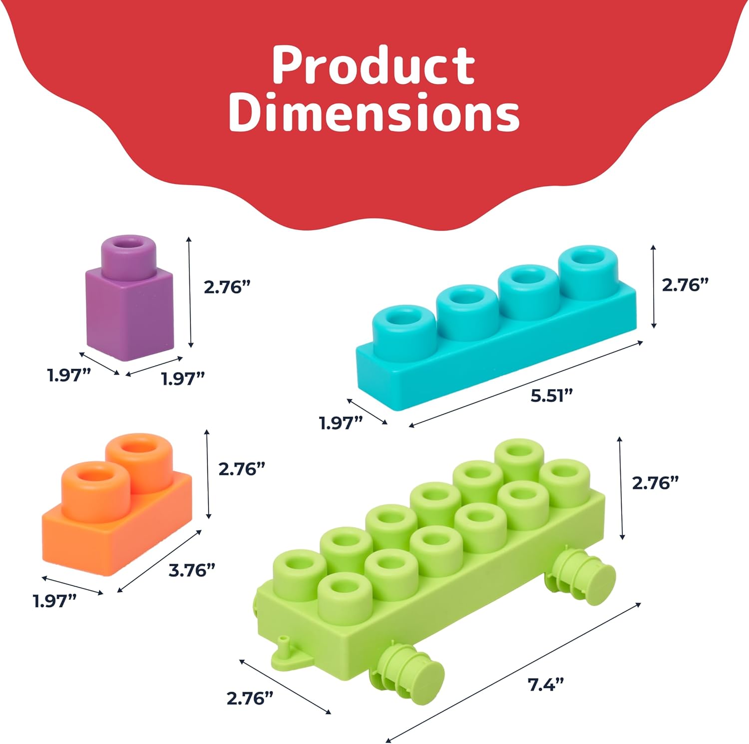 PREXTEX Soft Building Blocks for Toddlers 18M