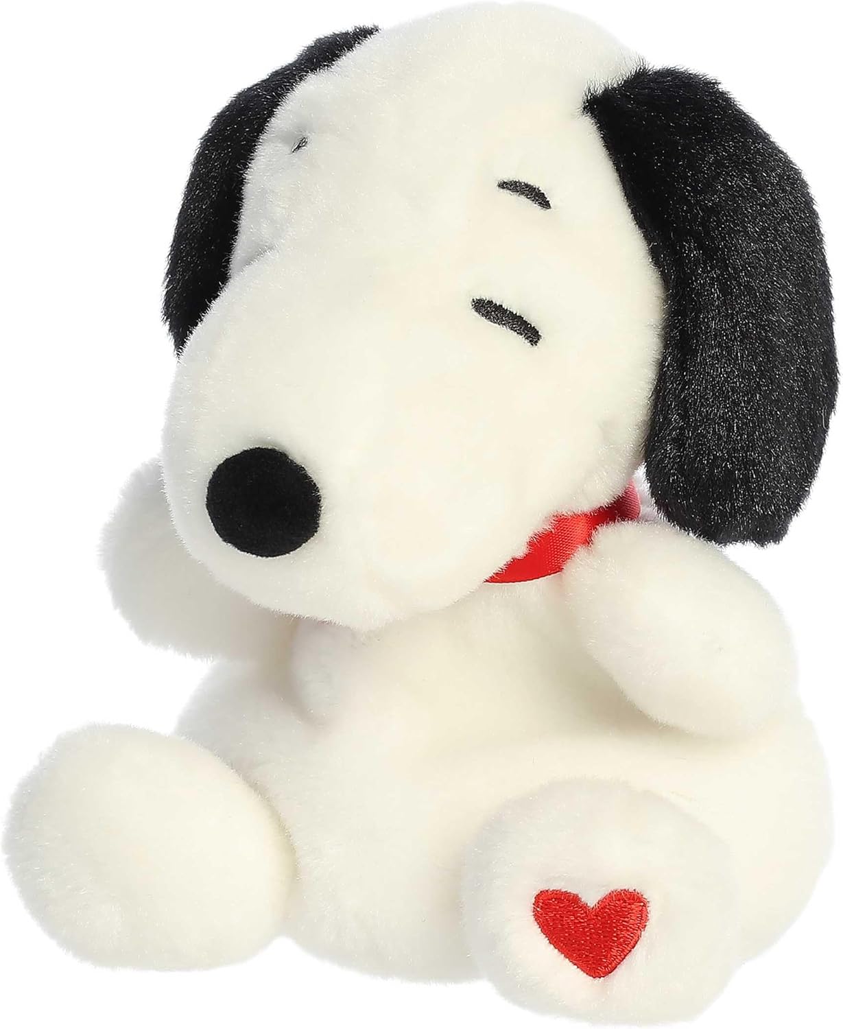 Aurora Snoopy Heart Stuffed Animal - 5 Inches White Classic