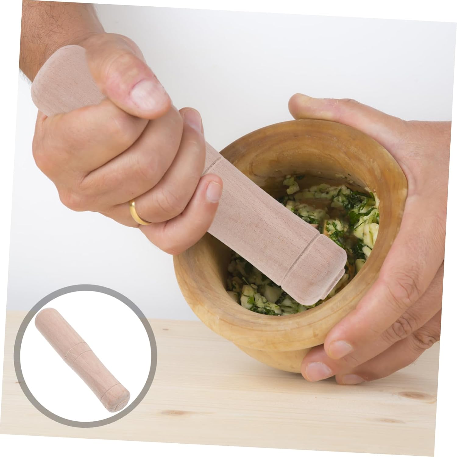 Holibanna Unique Handle Wood Hammer Toy for Kids