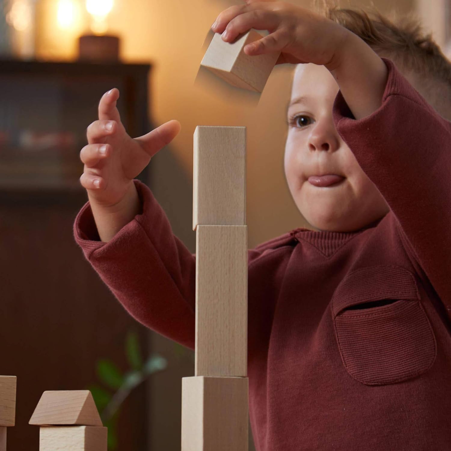 HABA 60 Piece Wooden Building Blocks for Ages 1-8