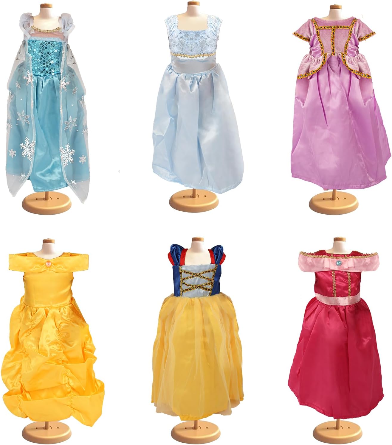 FEAYEA 18 Inch Princess Costume for Girl Dolls - 6Pcs Set