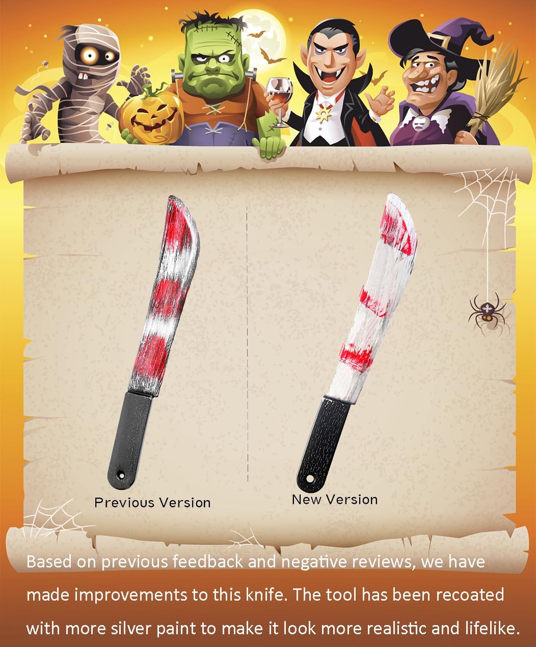 Bloody Butcher Knife Halloween Costume Prop