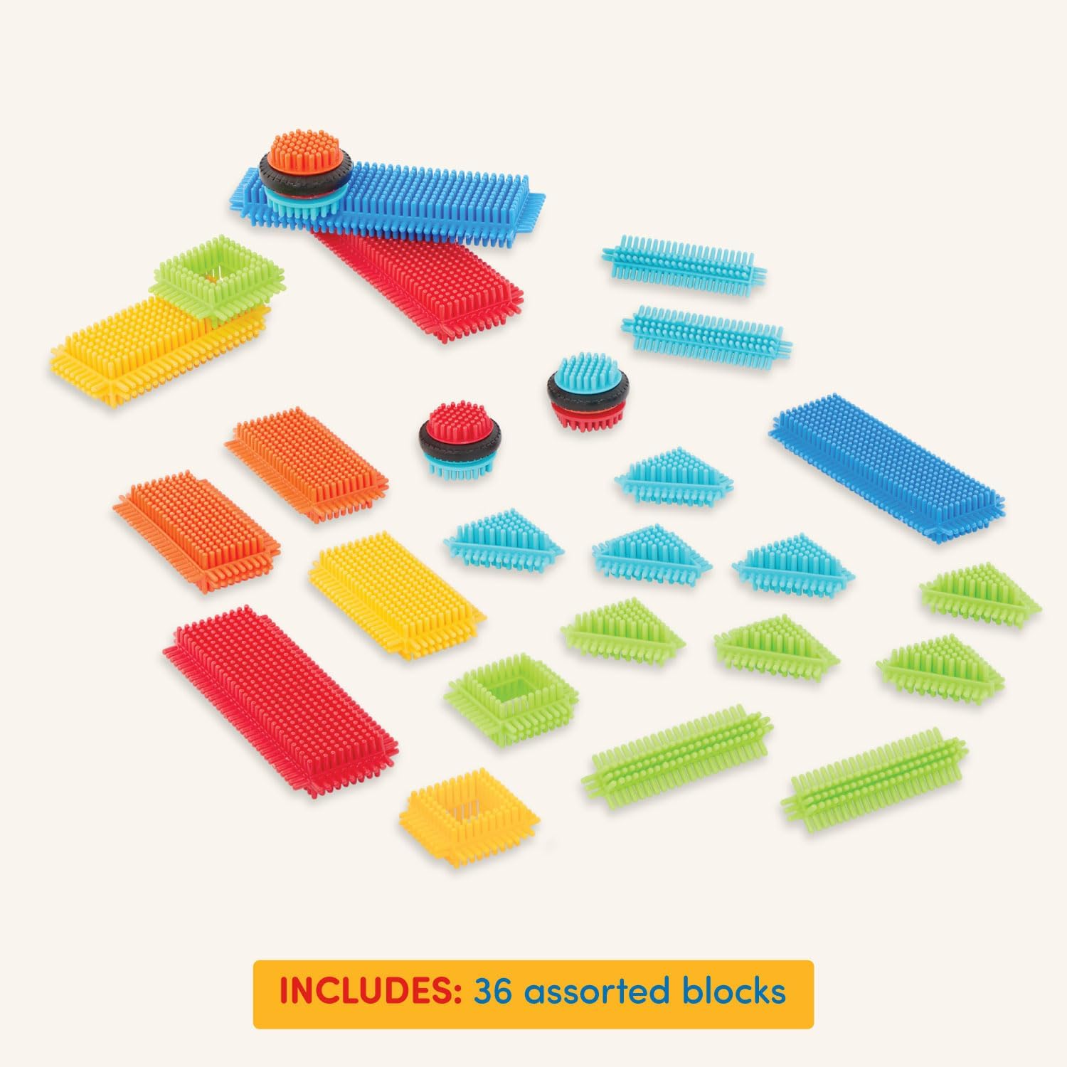 Battat Bristle Blocks - 36 Piece STEM Building Set for Kids 2 Years