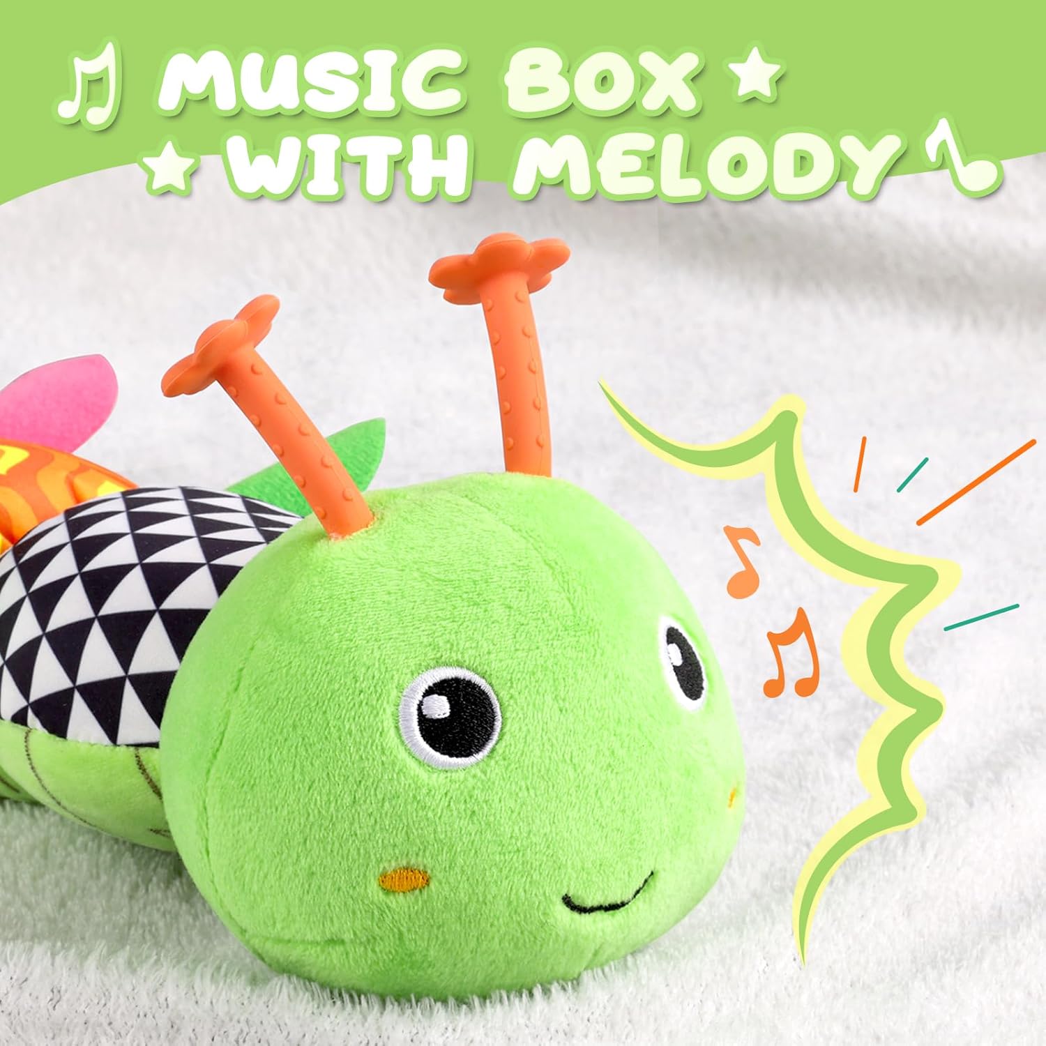 AWOTOY Musical Caterpillar Baby Toy for 0-12 Months