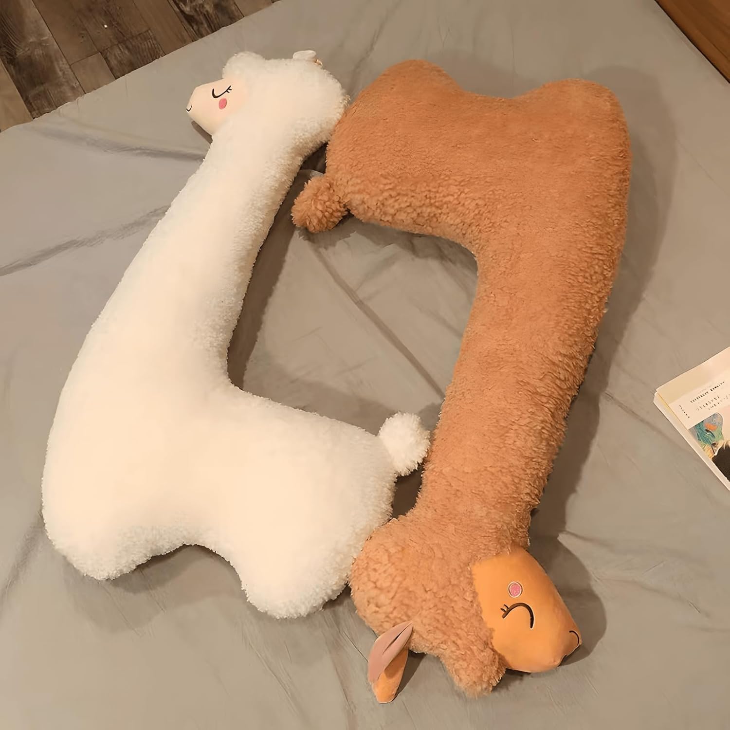 Ryttir 40 Long Fluffy Llama Plush Pillow