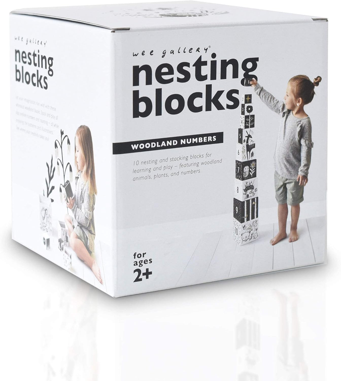 Wee Gallery Nesting Blocks - Woodland Animals Numbers