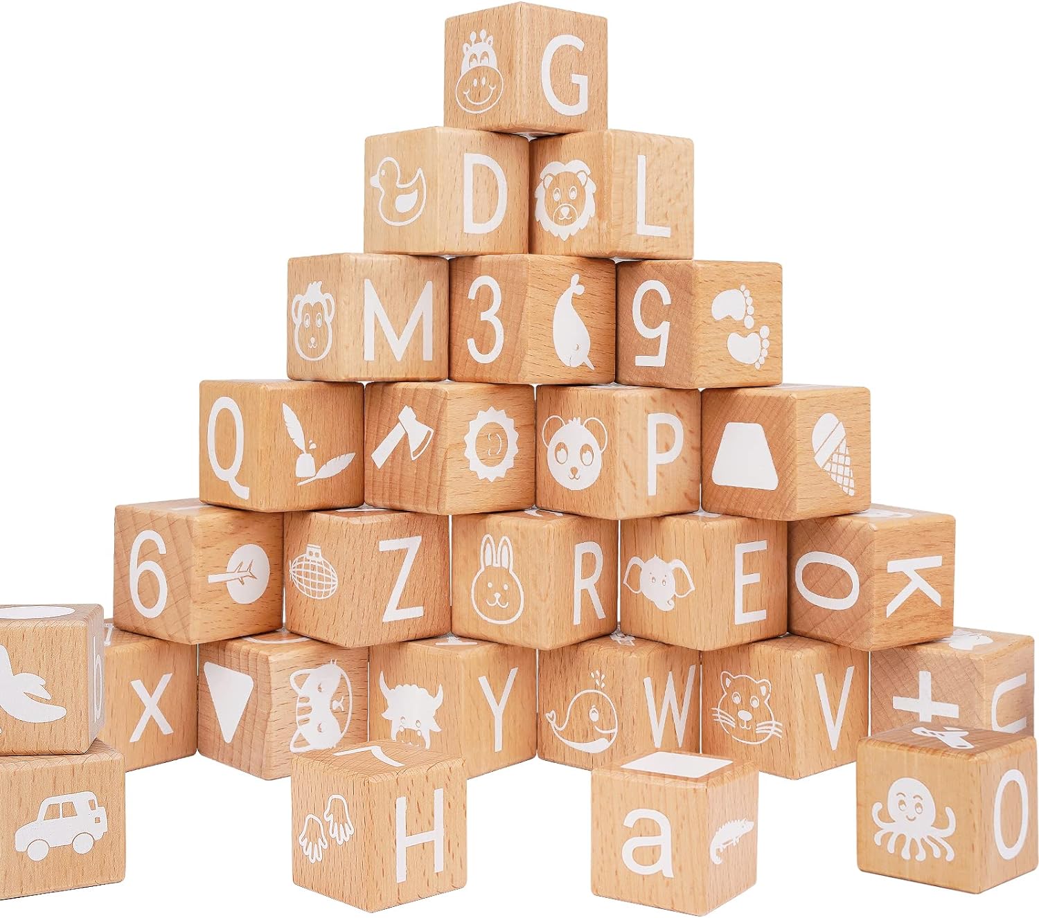 AXEARTE Alphabet Stacking Blocks for Toddlers 1