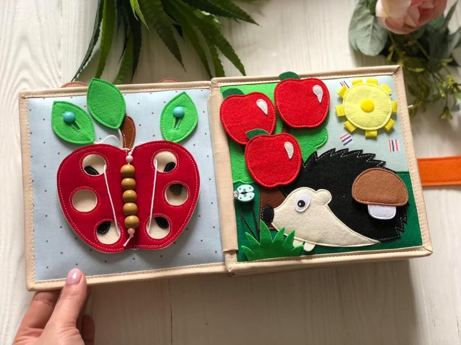 Handmade Animals Quiet Baby Book Montessori Toy