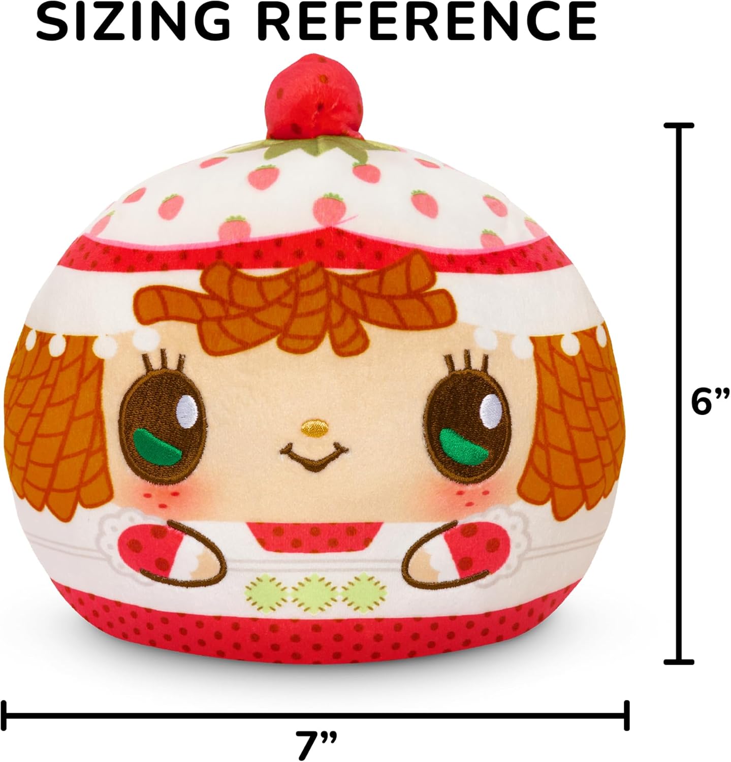 TeeTurtle Strawberry Shortcake Reversible Plushie - Cute Kawaii 6 Inch Scented Toy
