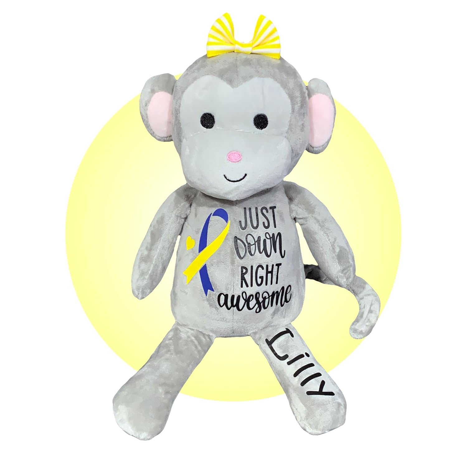 Personalized Stuffed Monkey for Down Syndrome Kids