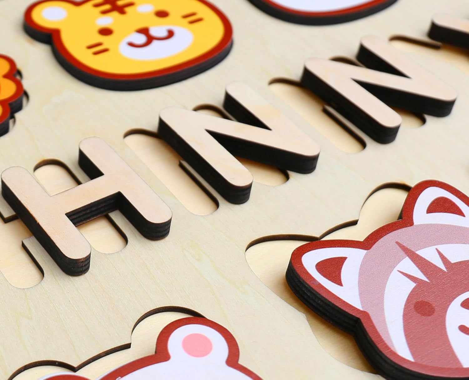 Vnque Personalized Wooden Name Puzzles for Kids 1