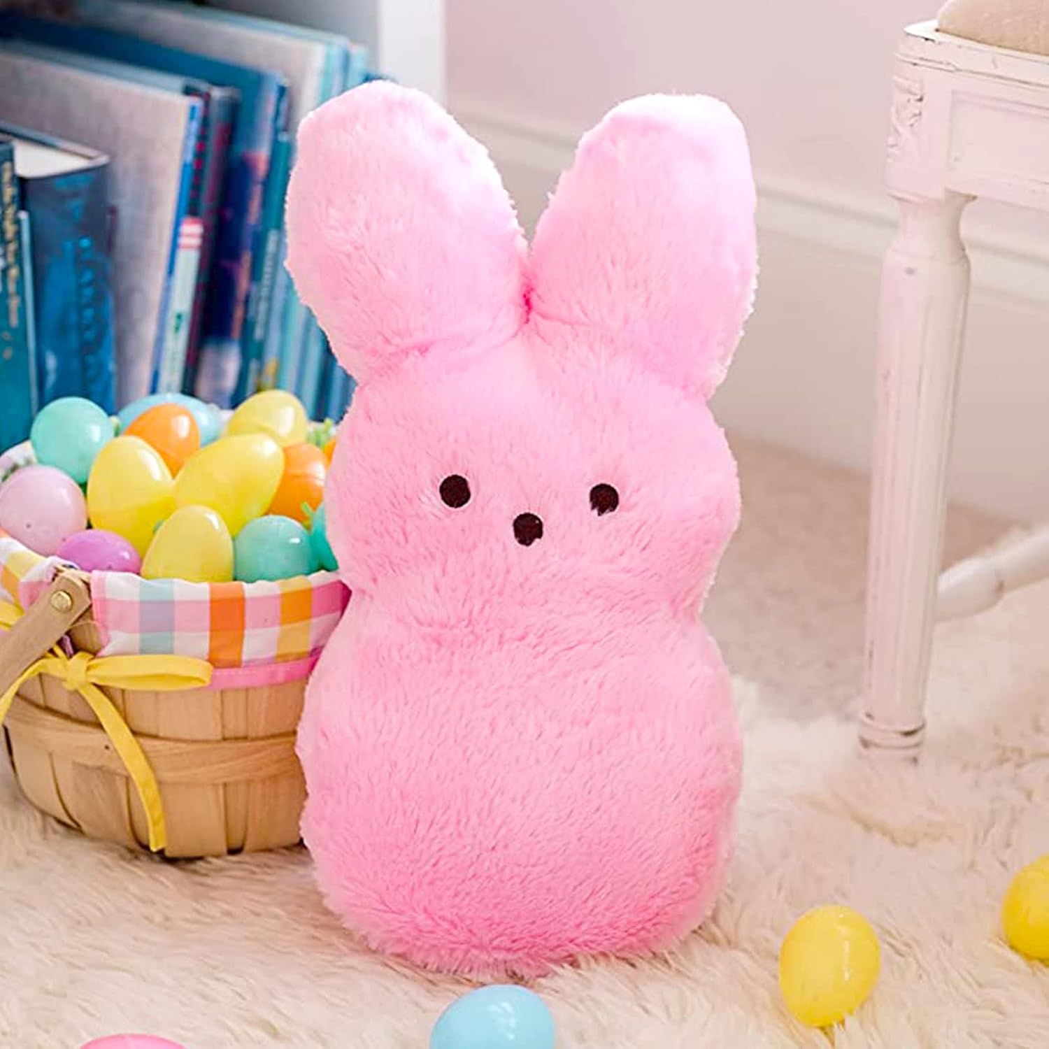Animal Adventure Shaggy Bunny Peeps 15 Plush Pink