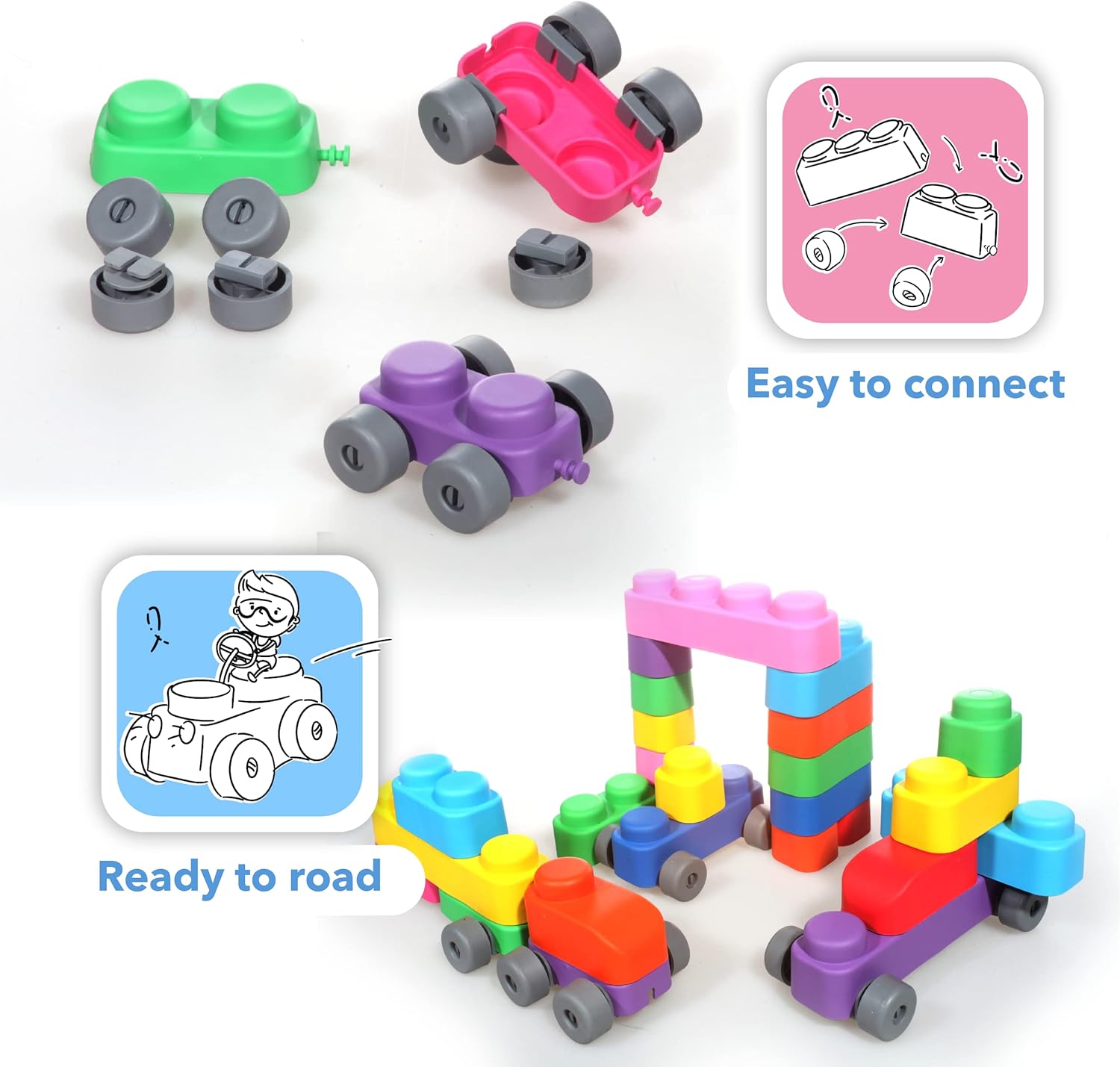 Far Far Land Soft Building Blocks for Toddlers 1-3 Years
