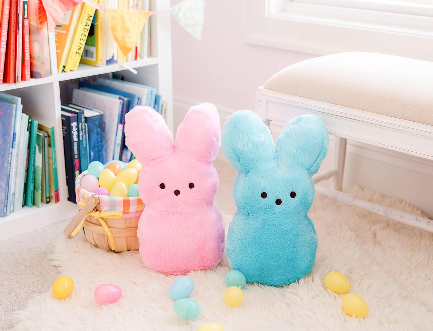 Animal Adventure Shaggy Bunny Peeps 15 Plush Pink