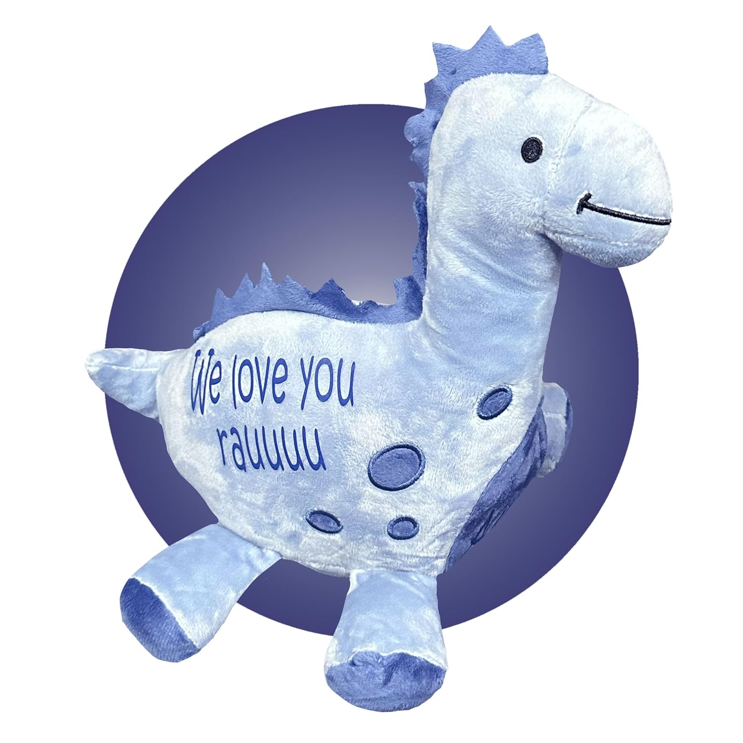 Blue Dinosaur Plushie - Personalized Gift for Kids