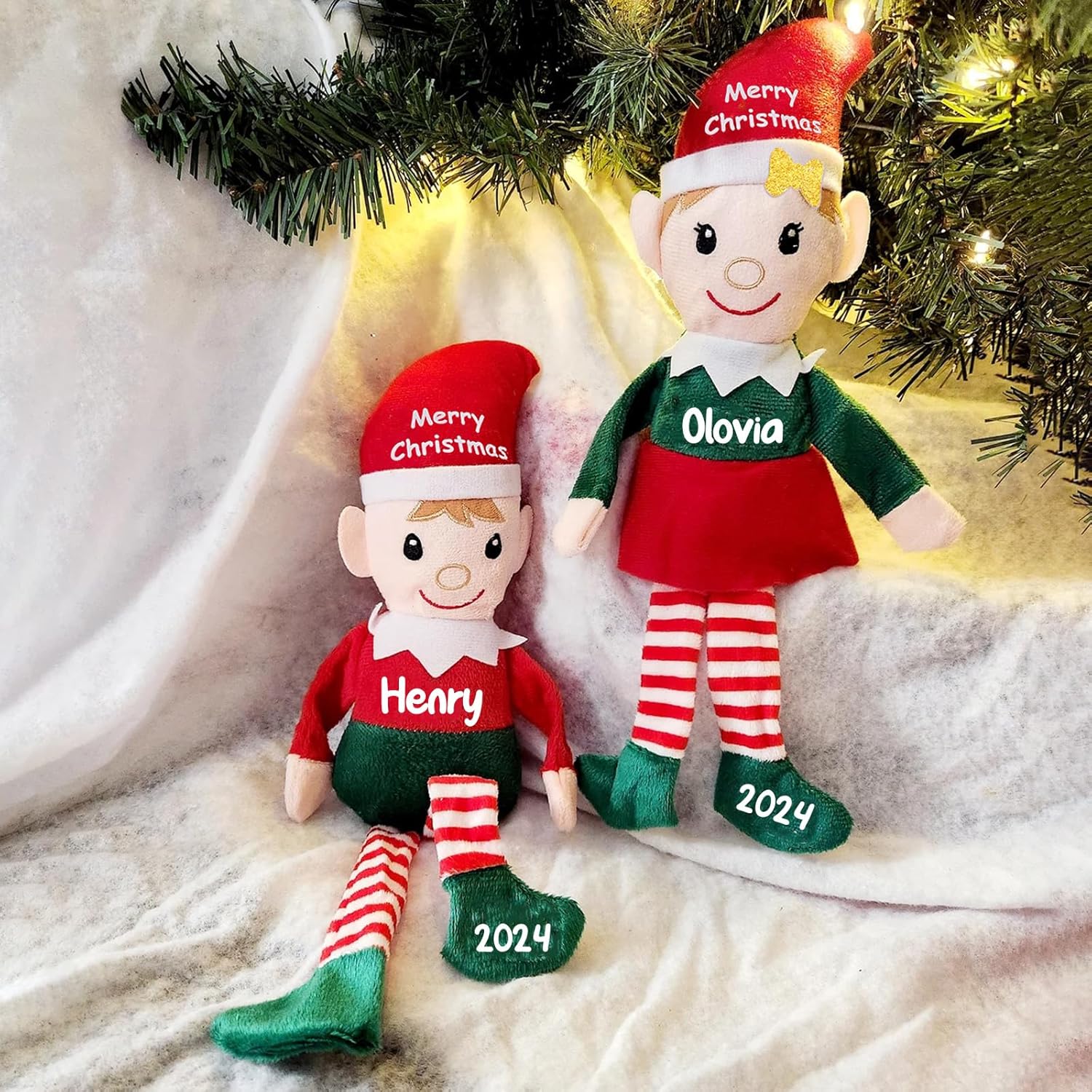 Custom Christmas Elf Doll Plush Personalized Name for Boys