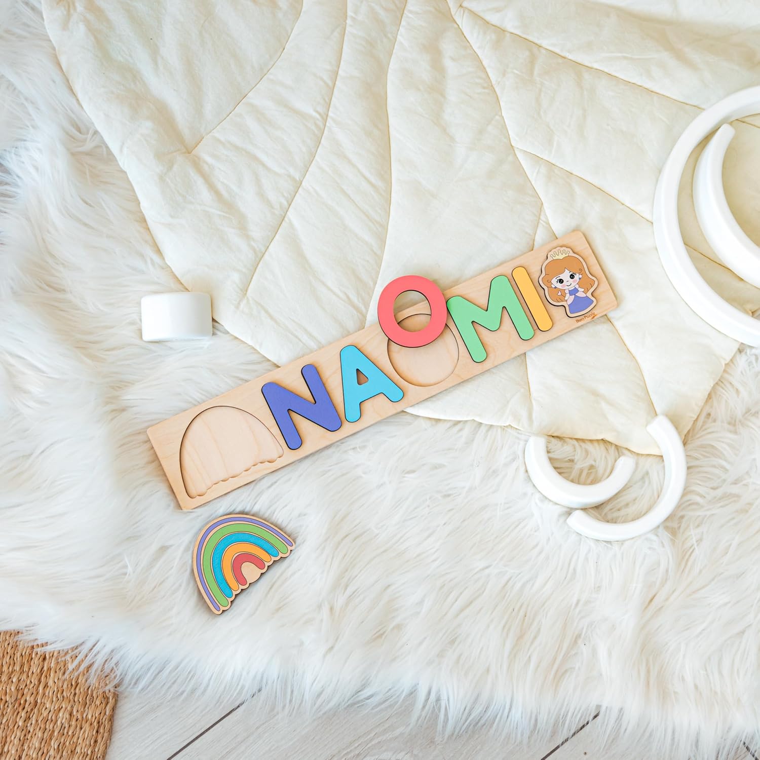 Personalized Wooden Name Puzzle for Baby Girl 1