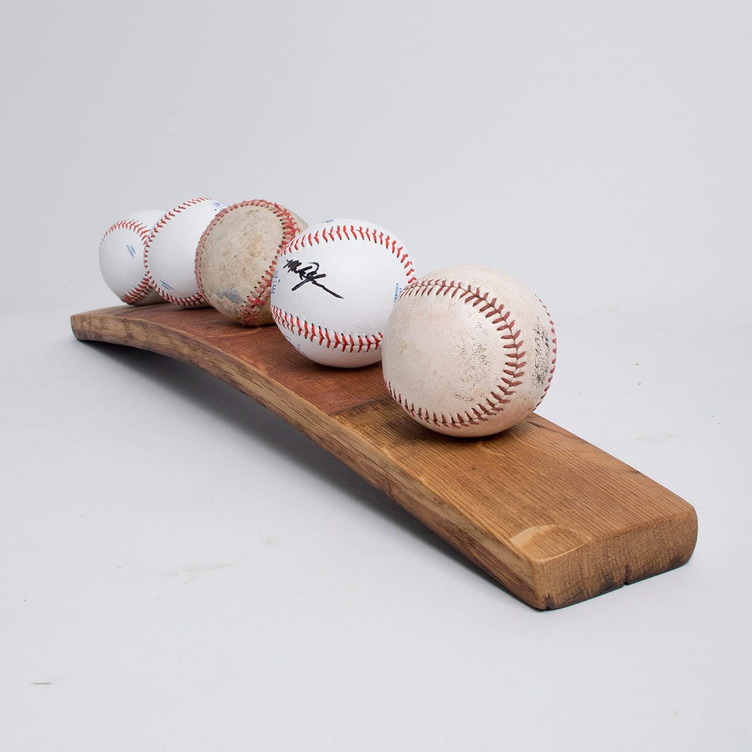 Alpine Wine Design Baseball Wine Barrel Display 3 Balls 1