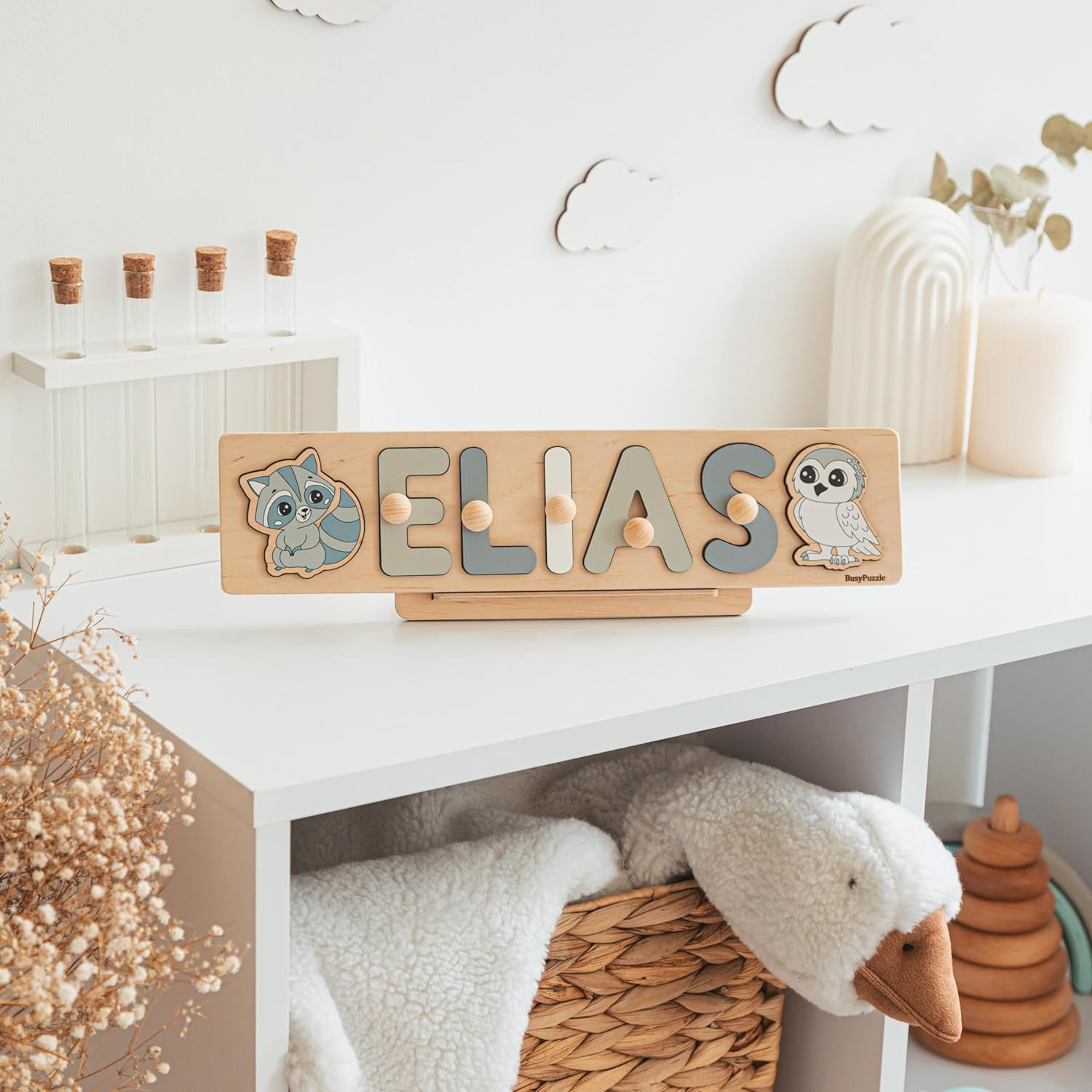 Personalized Wooden Name Puzzle Montessori Toy 1