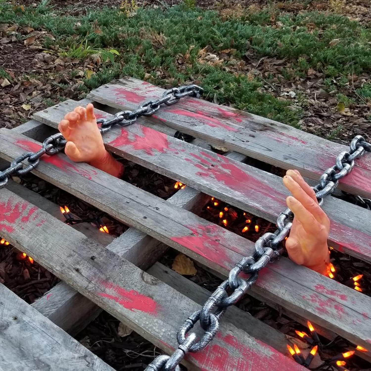 XONOR Fake Bloody Hands for Halloween Decor