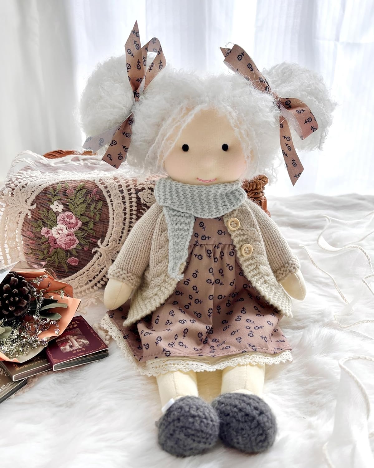 BlissfulPixie Waldorf Doll 12 Handmade Plush Toy