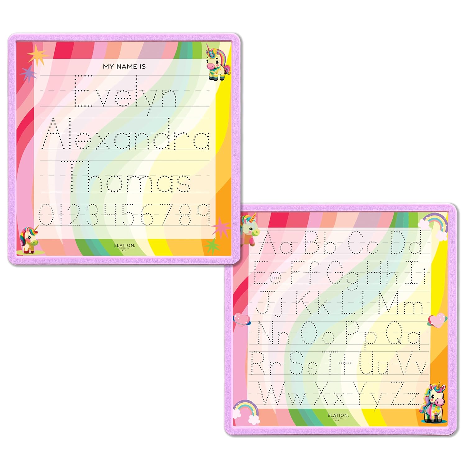 Kids Name Tracing Board with Unicorn Theme