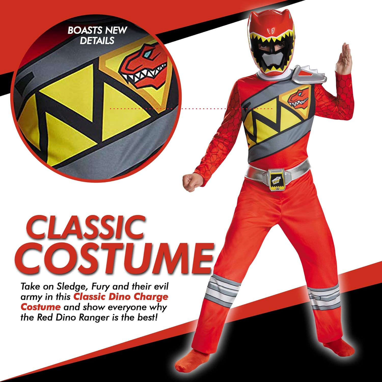 Power Rangers Dino Charge Red Child Costume