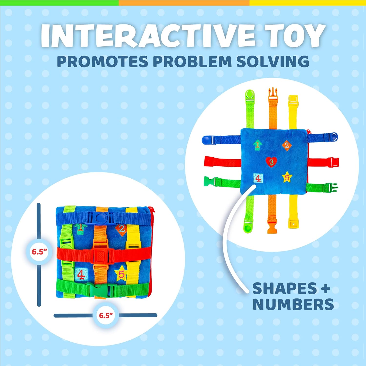 Buckle Toys Boomer Square Learning Toy for Toddlers