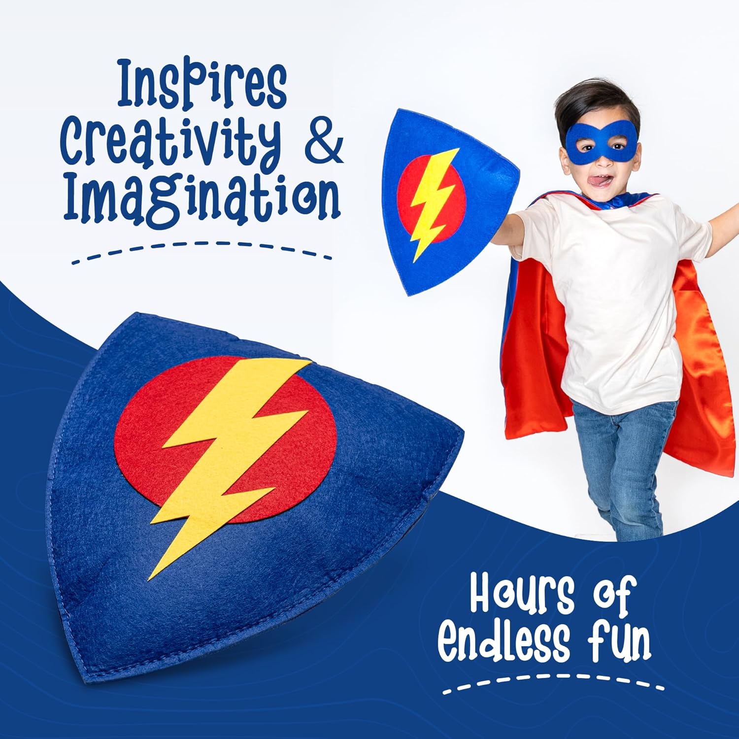Captain Capes Kids Shield - Lightweight Durable