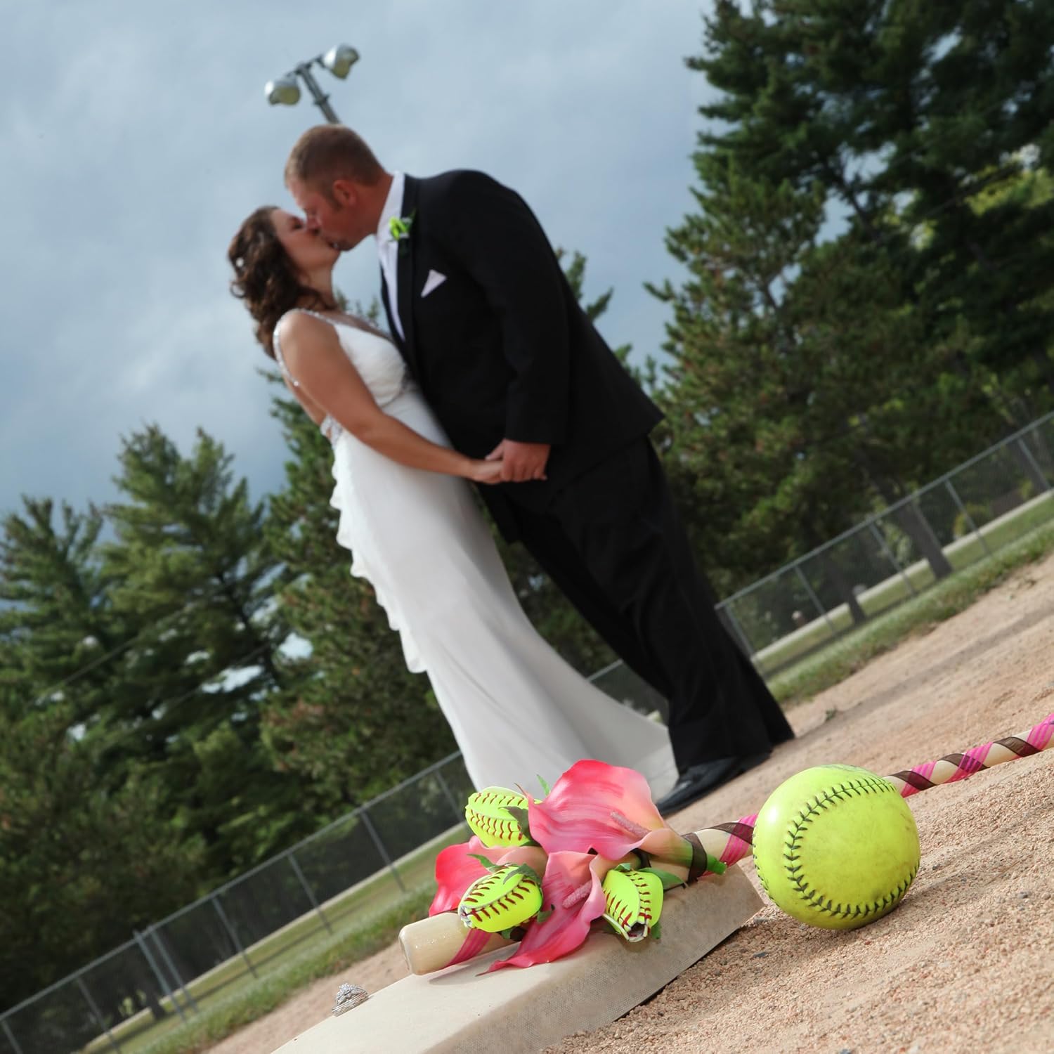 Softball Rose - Handmade Premium Softball Cover Flower