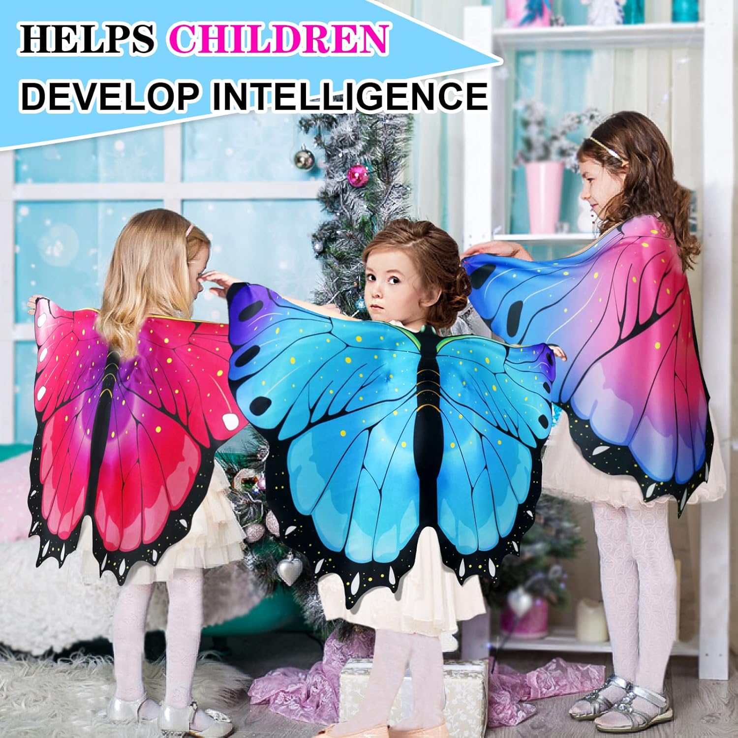 iROLEWIN Butterfly Wings for Kids Costume Play Toy